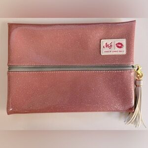 Makeup Junkie Bag - Size Medium - Pink Glitter